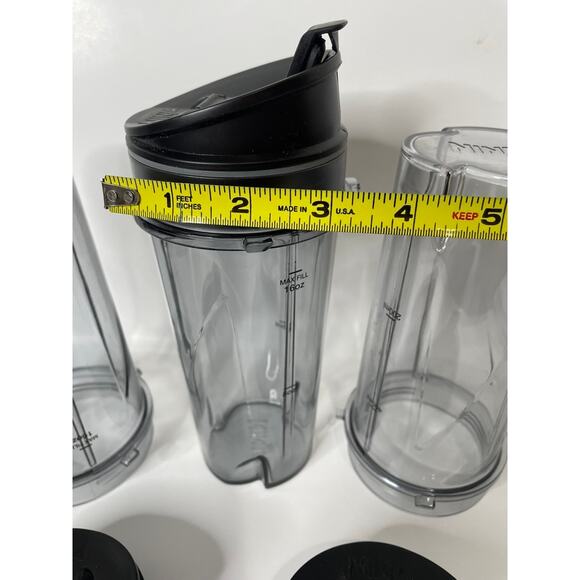 3 Ninja OEM cups with sip and go flip top lids - Picture 5 of 9